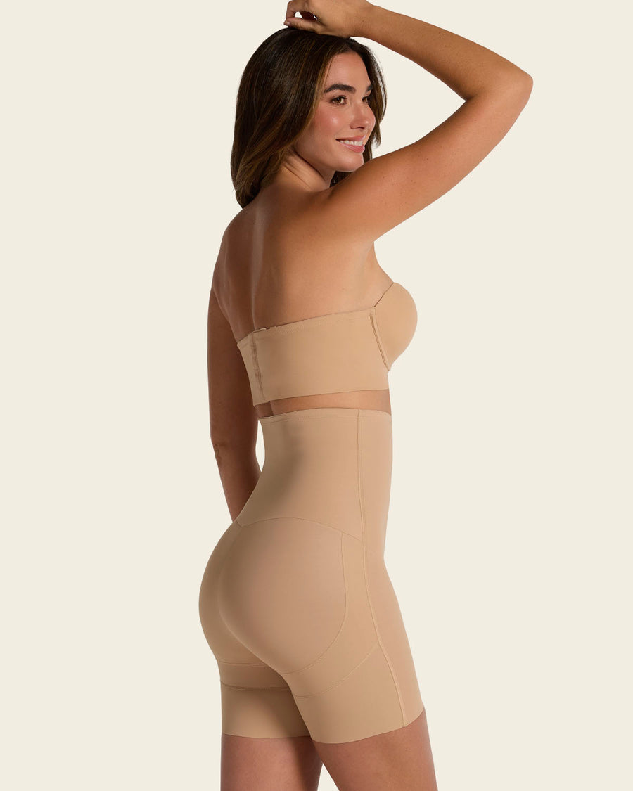 Leonisa Strapless Sculpting Step-in Body Shaper with Short Bottom