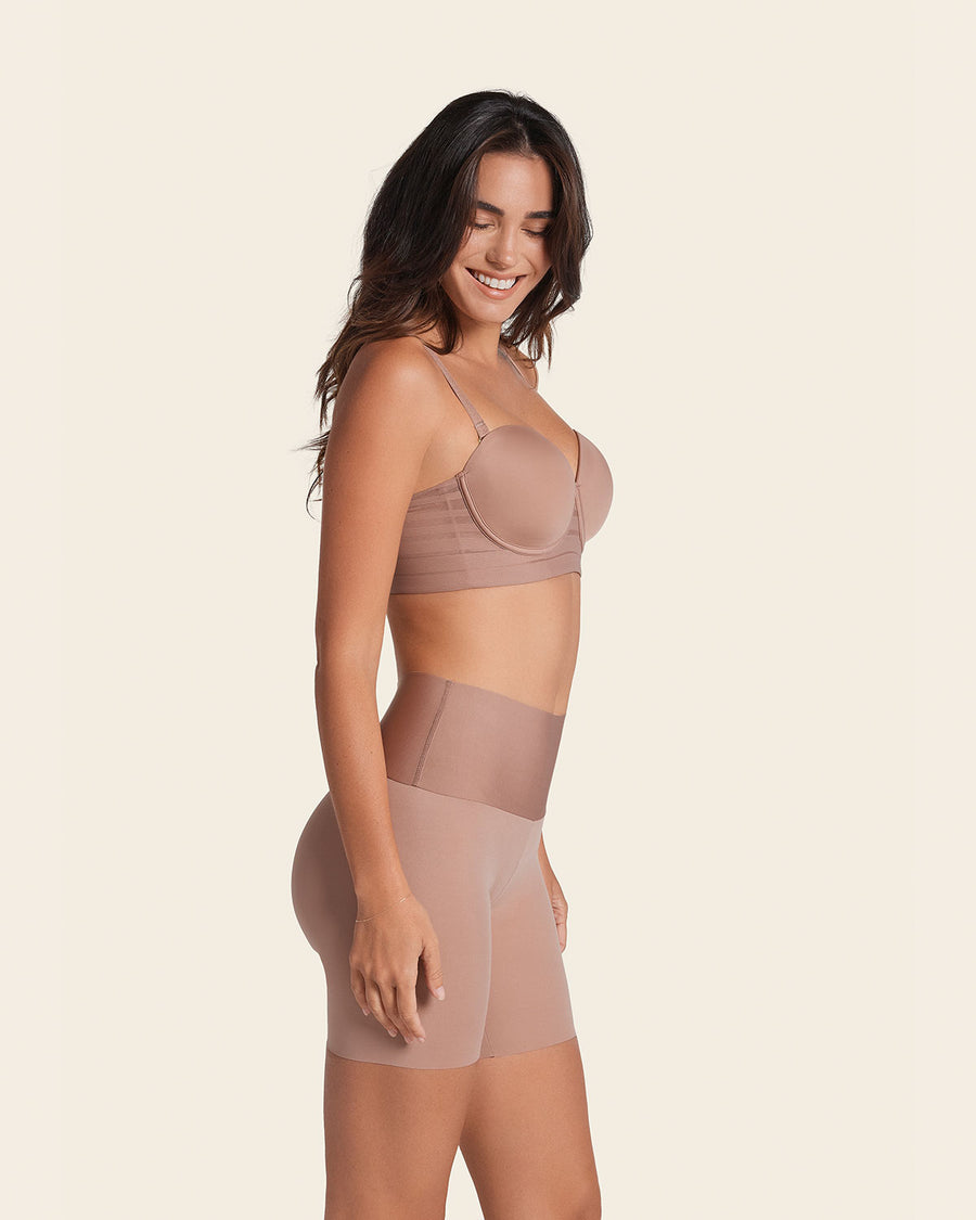 Leonisa PowerStay Short & Stripe Undetectable Panty Bundle in Nude