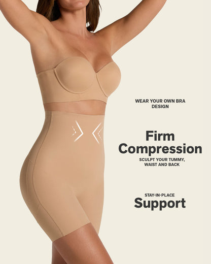 Leonisa Strapless Sculpting Step-in Body Shaper with Short Bottom