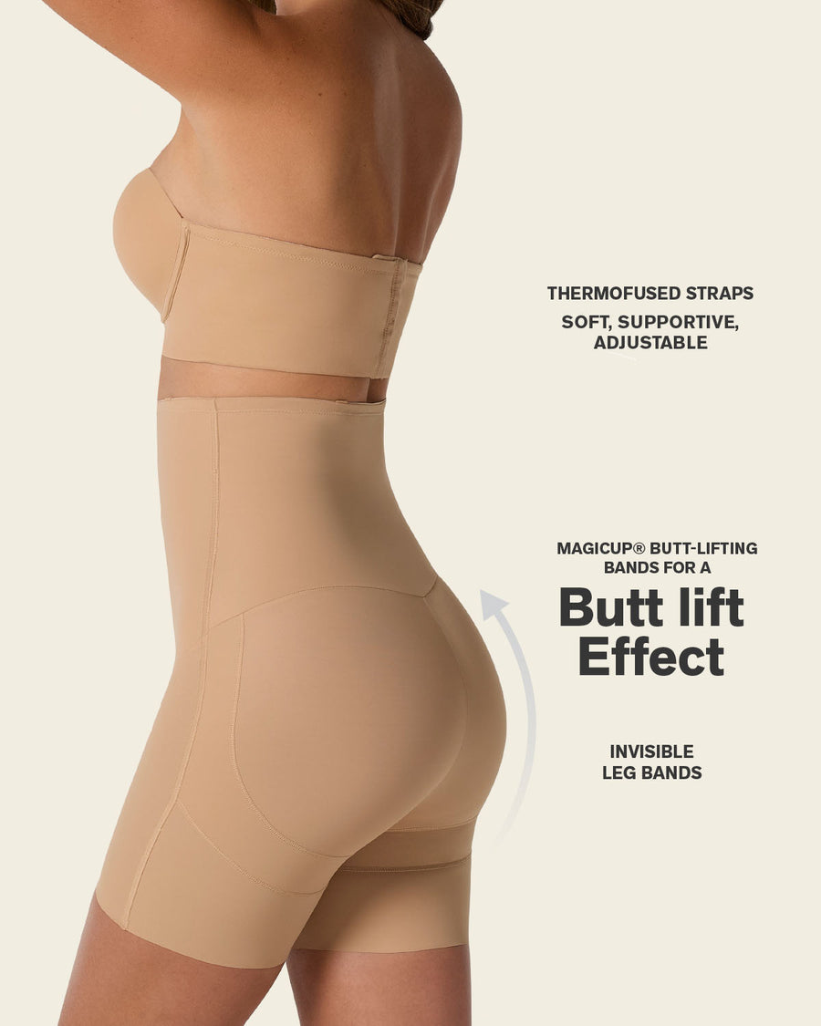 Leonisa Strapless Sculpting Step-in Body Shaper with Short Bottom