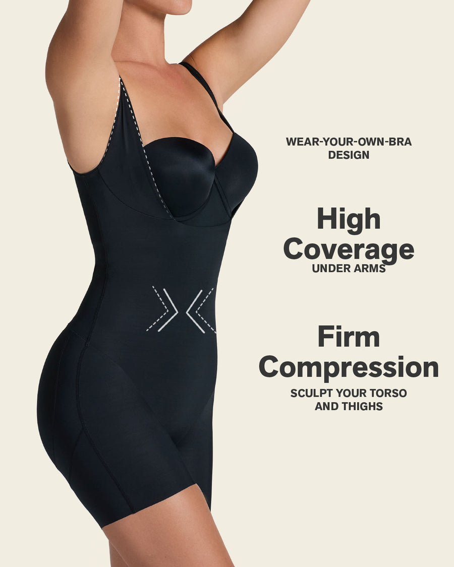 Leonisa Step-in Body Shaper with Butt-Lifting Short Bottom