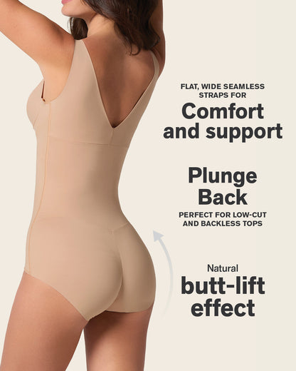 Leonisa Plunge Back Classic Ultra Sculpting Body Shaper