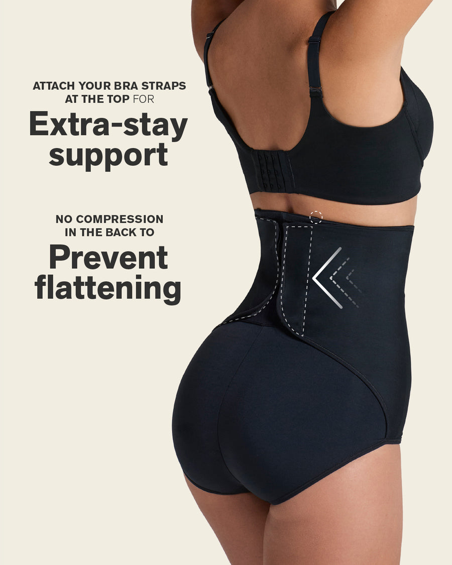 Leonisa Firm Compression Post Surgical Panty w/ Adjustable Belly Wrap