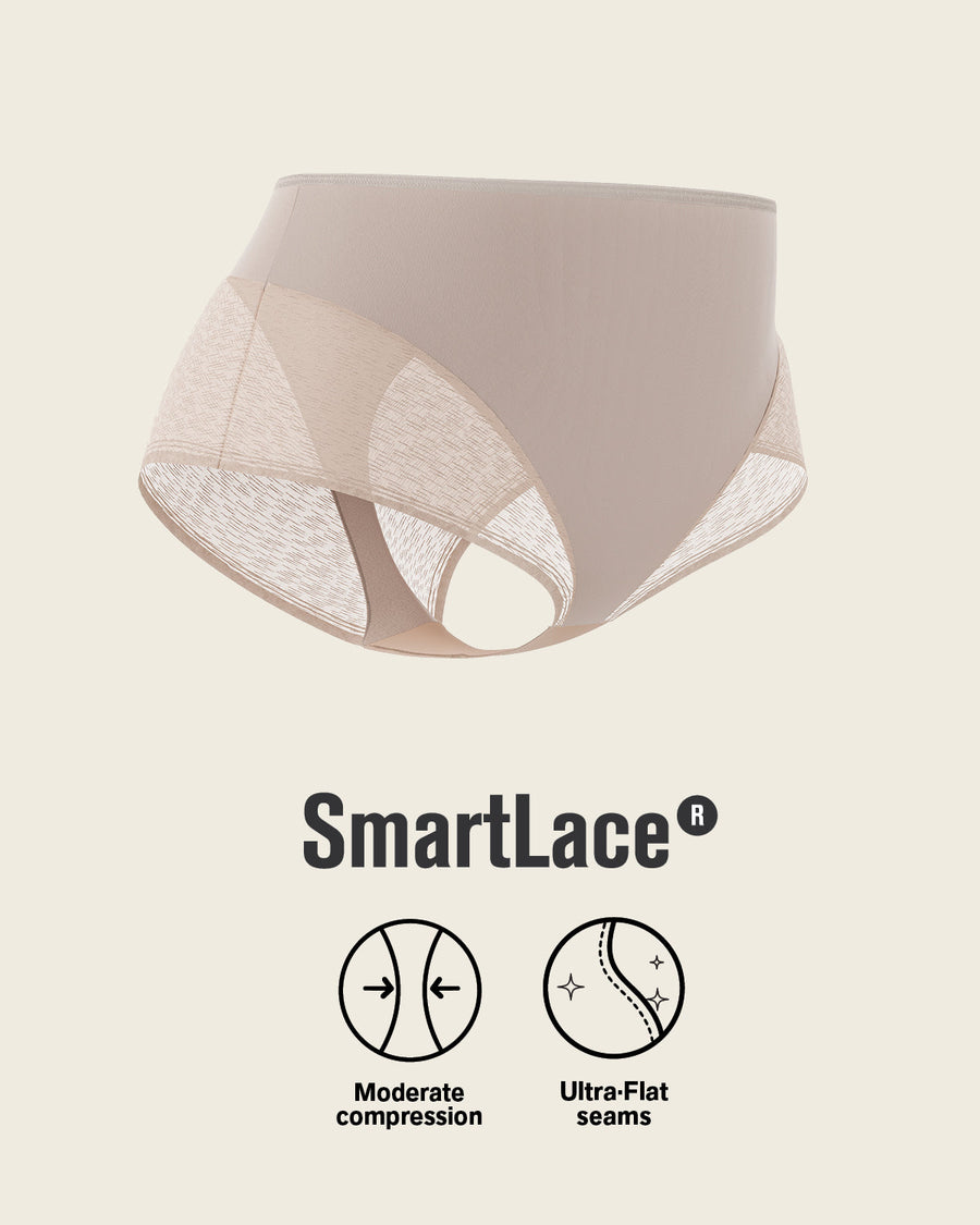 Leonisa High-Waisted Sheer Lace Shaper Panty