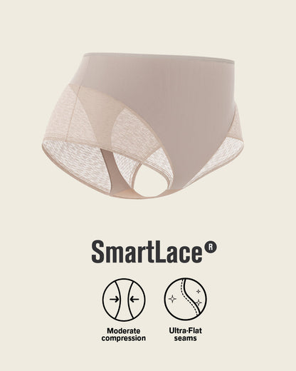 Leonisa High-Waisted Sheer Lace Shaper Panty