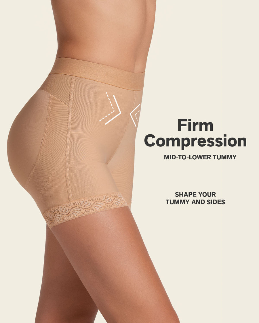 Leonisa Mid-Rise Sculpting Butt Lifter Shaper Short