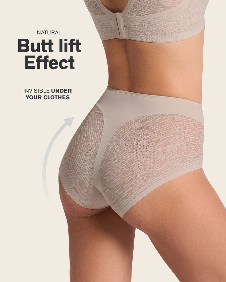 Leonisa 3-Pack High-Waisted Sheer Lace Shaper Panties