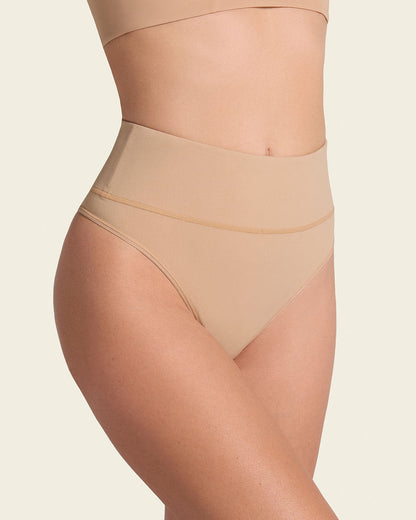 Leonisa High-Waisted Seamless Moderate Shaper Thong Panty