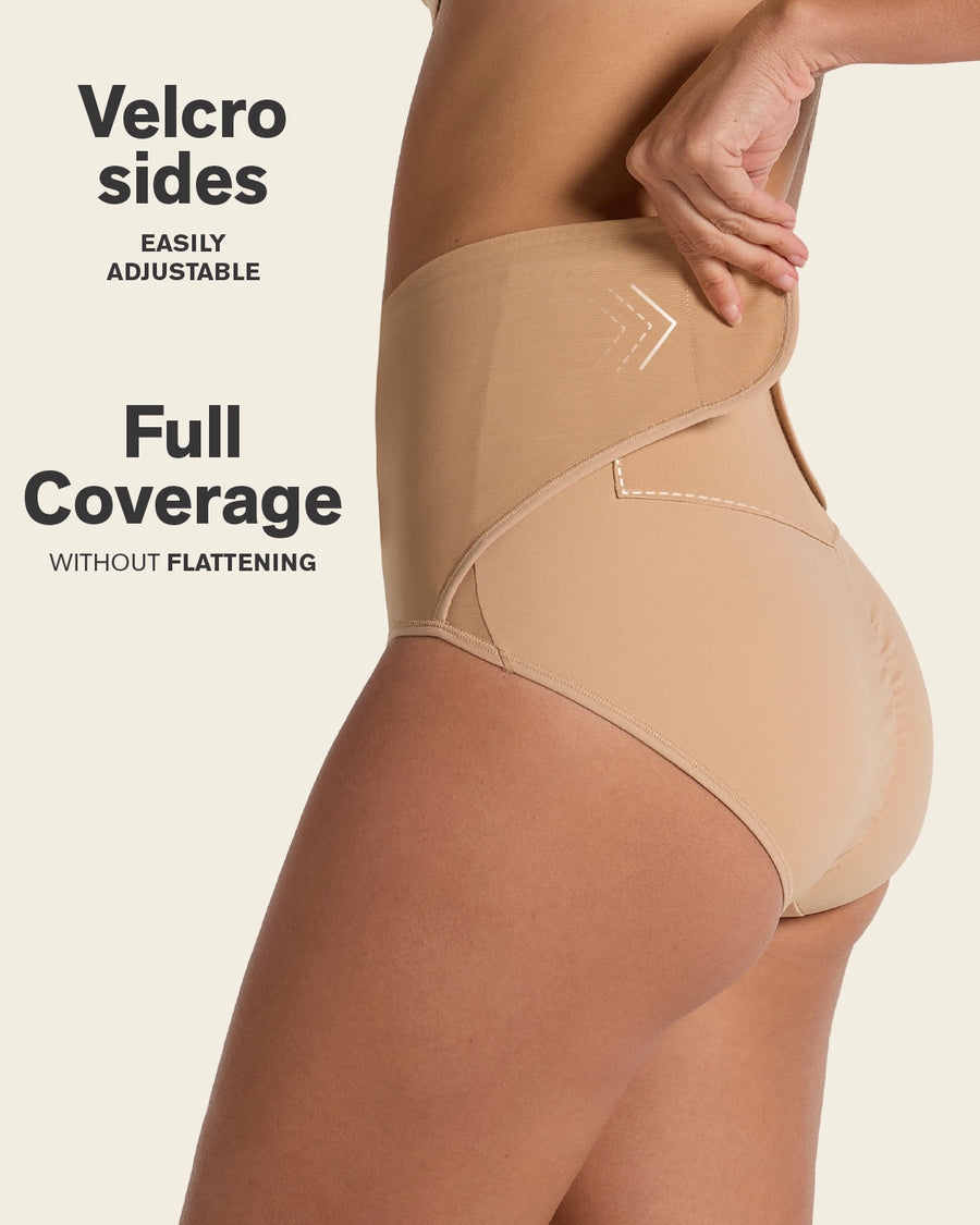 Leonisa Firm Compression Postpartum Panty with Adjustable Belly Wrap