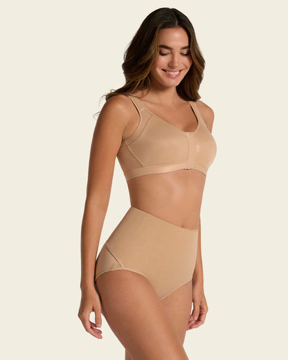 Leonisa Firm Compression Postpartum Panty with Adjustable Belly Wrap