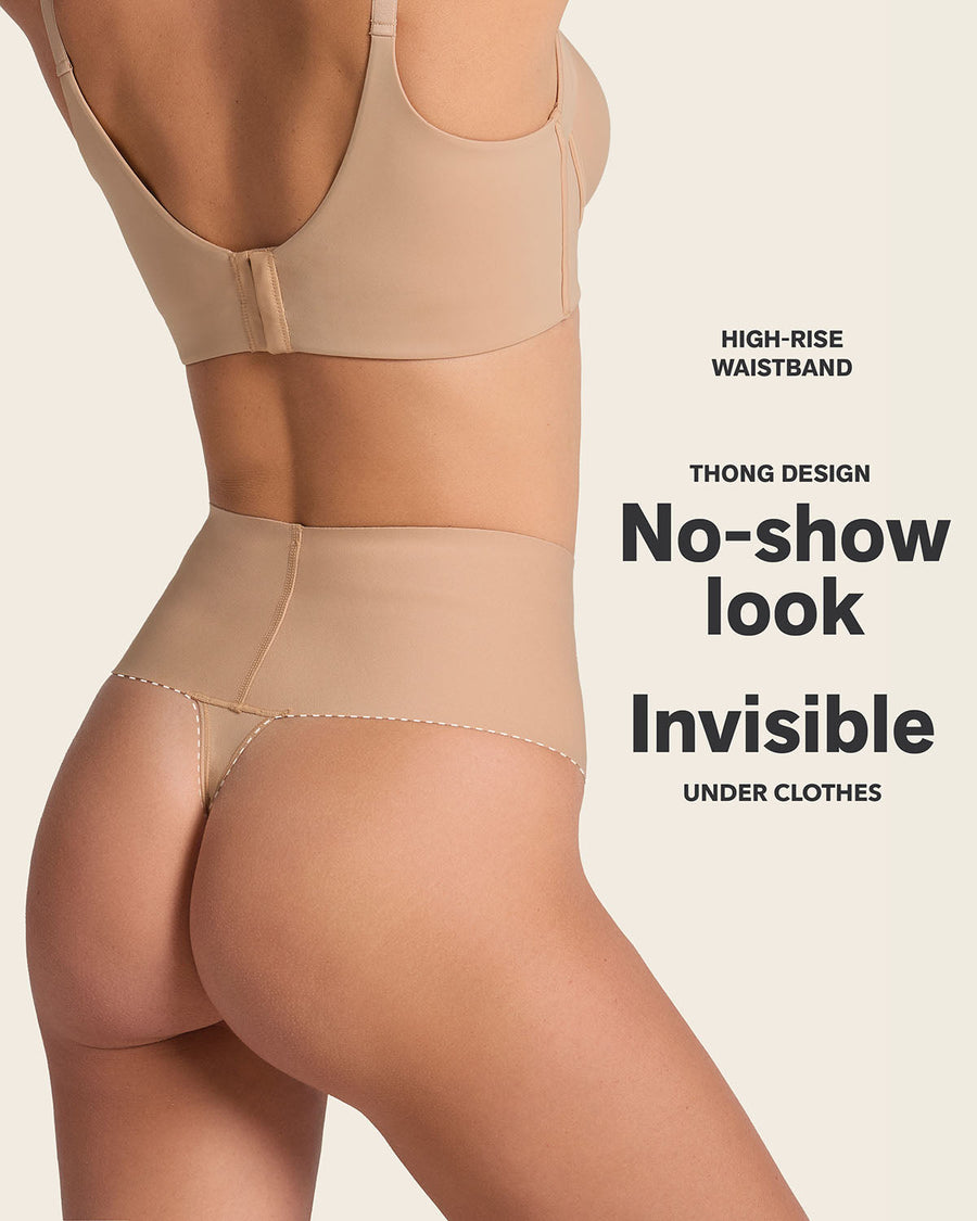 Leonisa 3-Pack High-Tech High-Waisted Sculpting Thongs