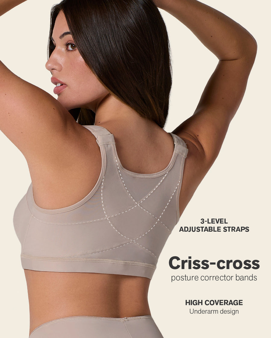Leonisa Unlined Wireless Posture Corrector Bra