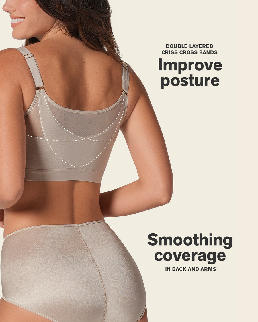 Leonisa Lightly Lined Wireless Posture Corrector Bra