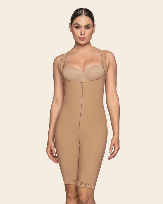 Leonisa Post-Surgical Short Bottom Girdle with Front Hook-and-Zip Closure, Wide Straps