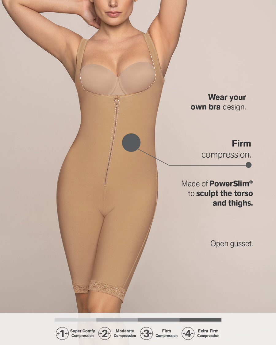 Leonisa Post-Surgical Short Bottom Girdle with Front Hook-and-Zip Closure, Wide Straps