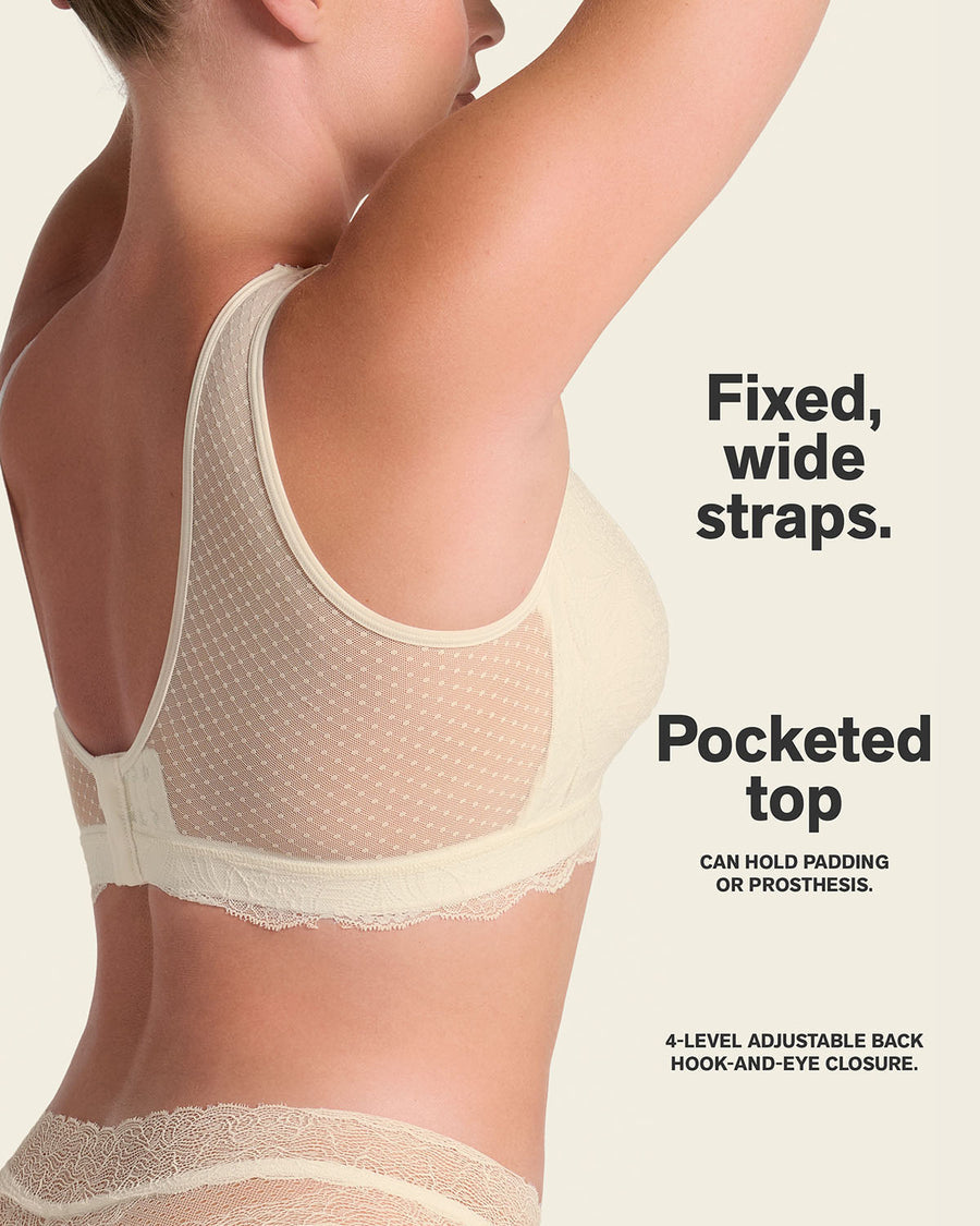 Leonisa Multiwear Lace Pocketed Bralette
