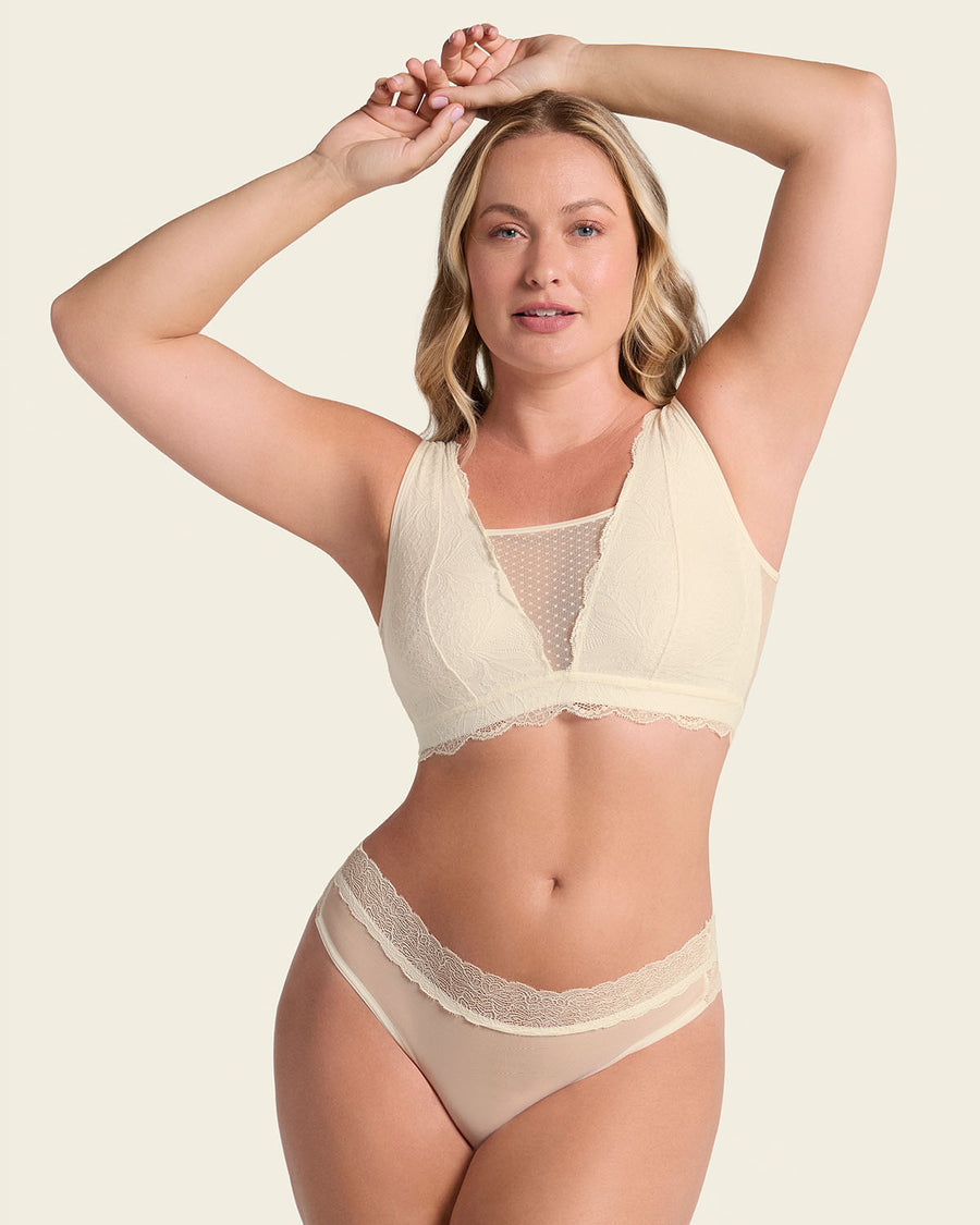 Leonisa Multiwear Lace Pocketed Bralette