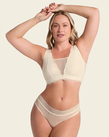 Leonisa Multiwear Lace Pocketed Bralette