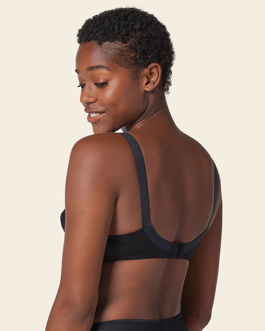 Leonisa Extra Coverage Support Wireless Bra with Lace Cups