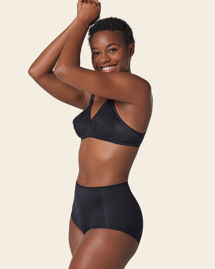 Leonisa Extra Coverage Support Wireless Bra with Lace Cups