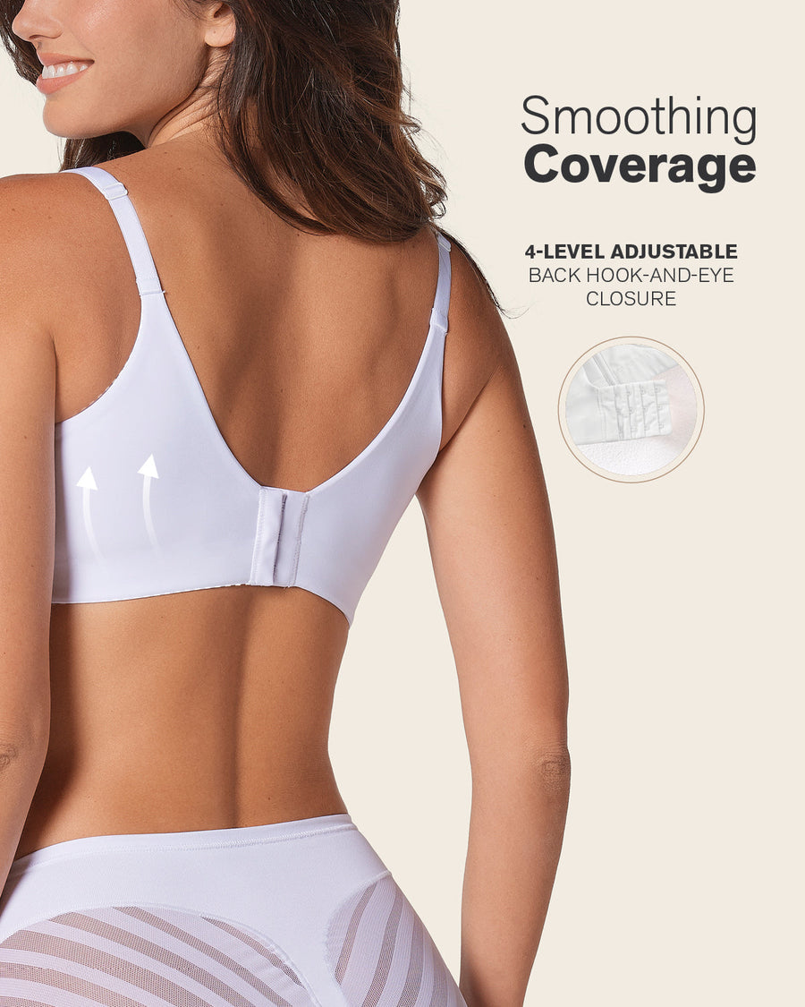 Leonisa 2-Pack High Profile Back Smoothing Bras with Soft Full Coverage Cups