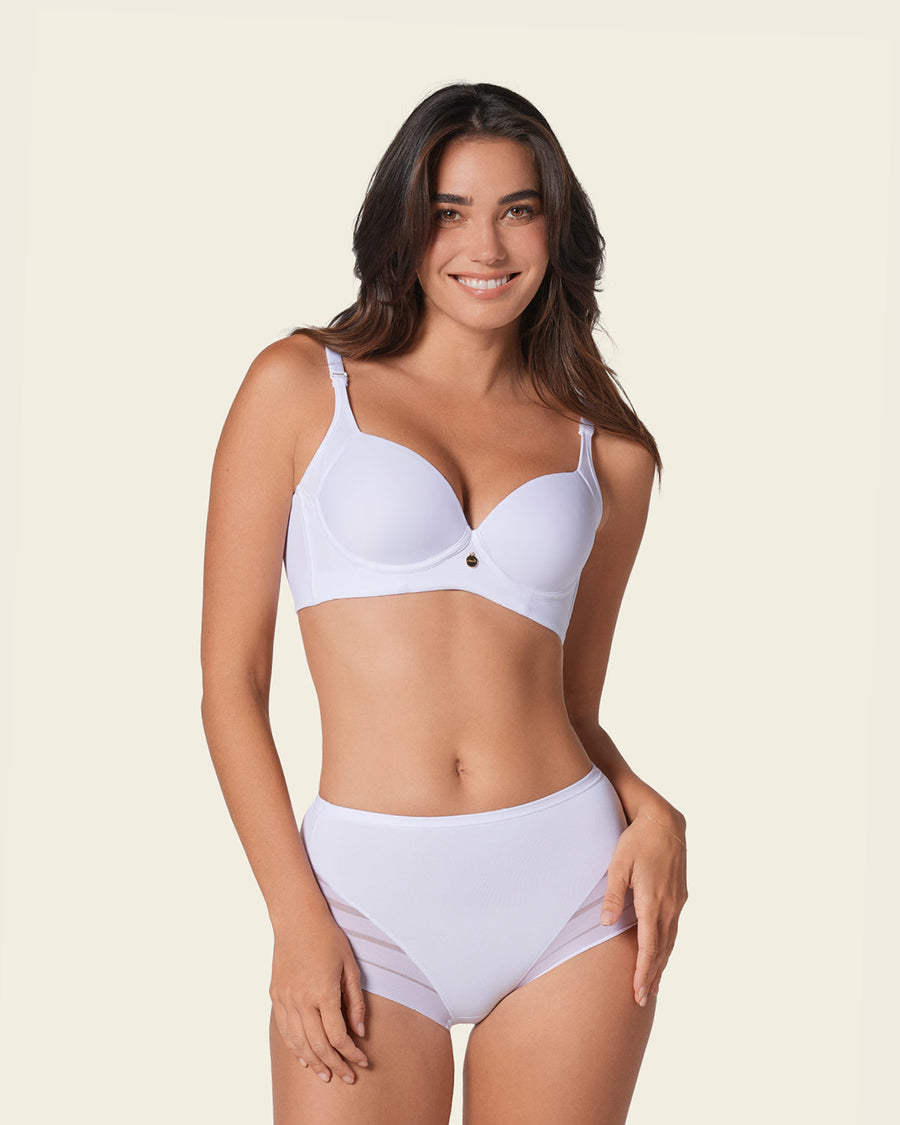 Leonisa 2-Pack High Profile Back Smoothing Bras with Soft Full Coverage Cups