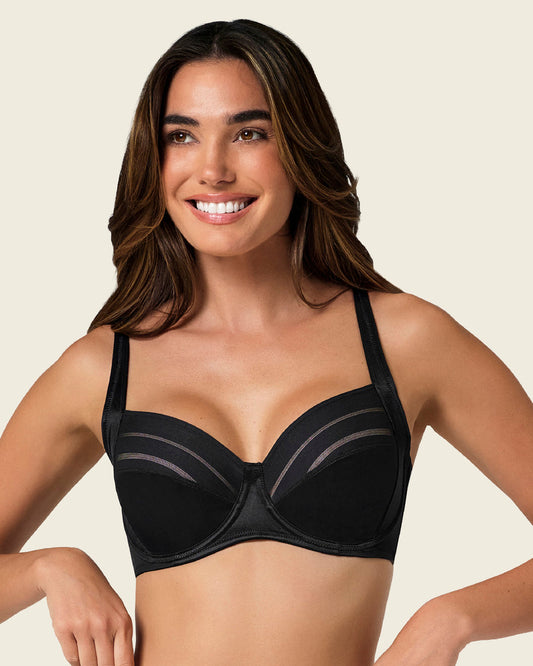 Leonisa Lace Stripe Natural Support Classic Bra