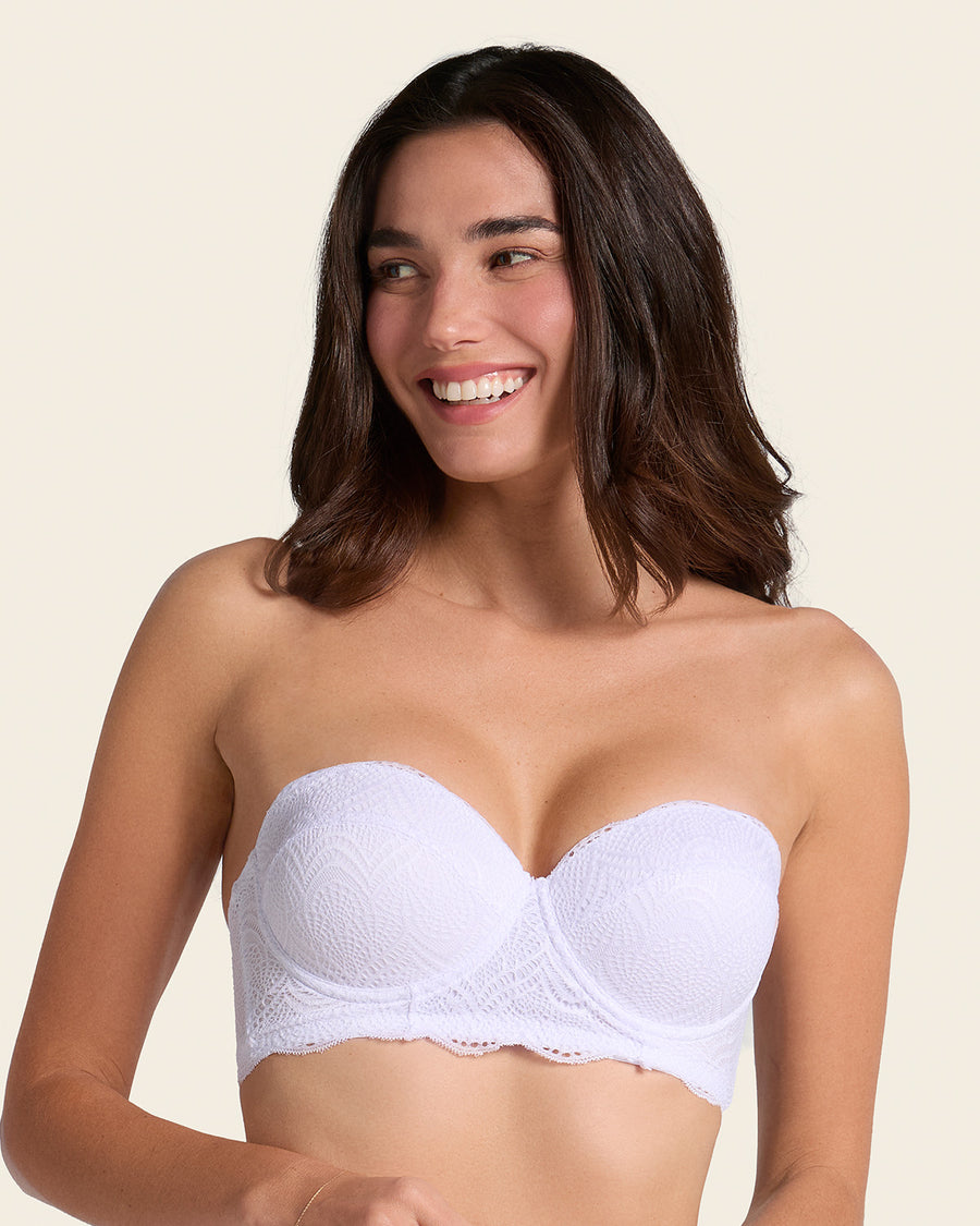 Leonisa Convertible Balconette Lace Push Up Bra