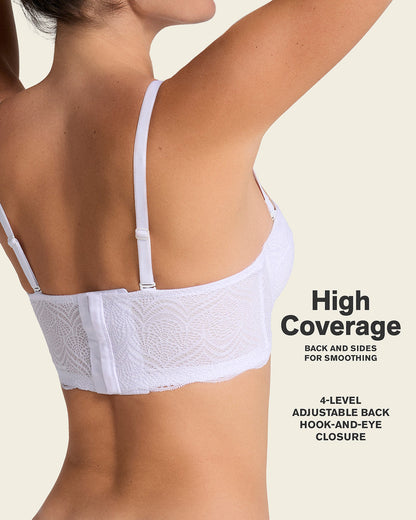 Leonisa Convertible Balconette Lace Push Up Bra
