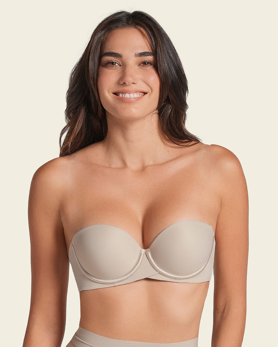 Leonisa Double Push-Up Strapless Petite Bra