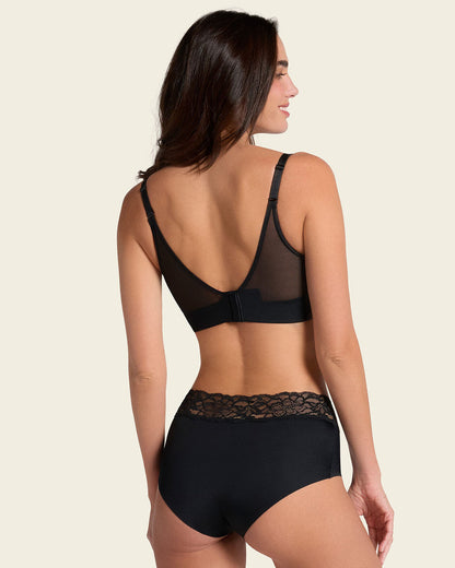 Leonisa Memory Foam Push-Up Underwire Bustier Bra with Strappy Front