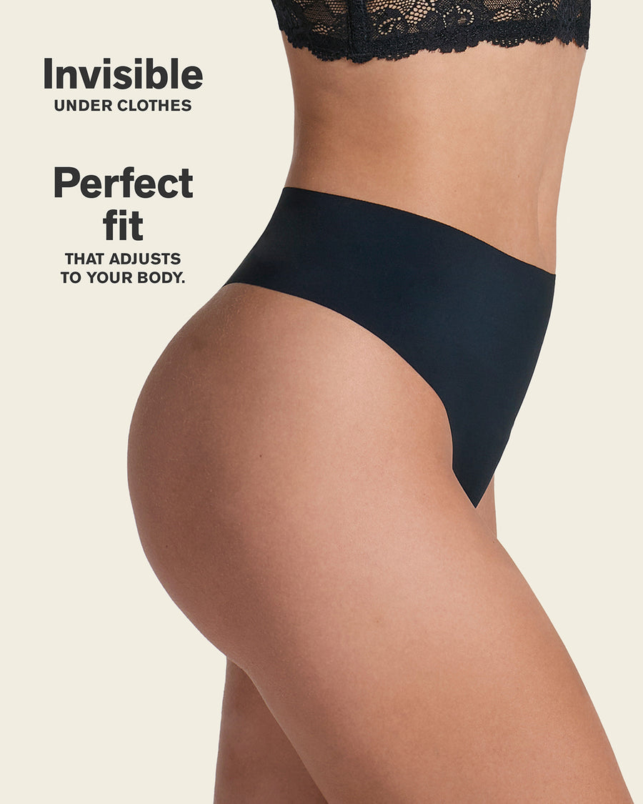 Leonisa High-Waisted Invisible Microfiber Thong Panty