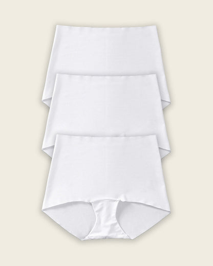 Leonisa 3-Pack Mostly Covered Invisible Microfiber Boyshort Panties