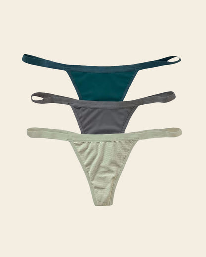 Leonisa 3-Pack Invisible G-String Thong Panties