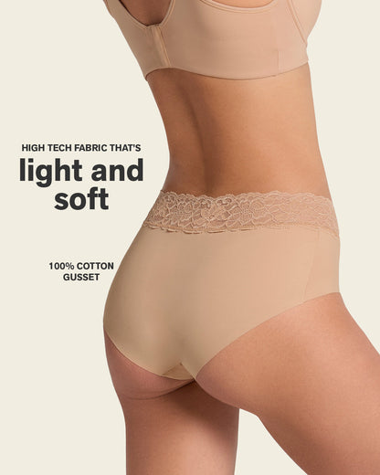 Leonisa Ultra Light Lace Trim Hipster Panty