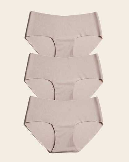 Leonisa 3-Pack No Ride-Up Seamless Hiphugger Panties