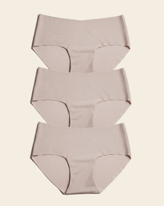 Leonisa 3-Pack No Ride-Up Seamless Hiphugger Panties