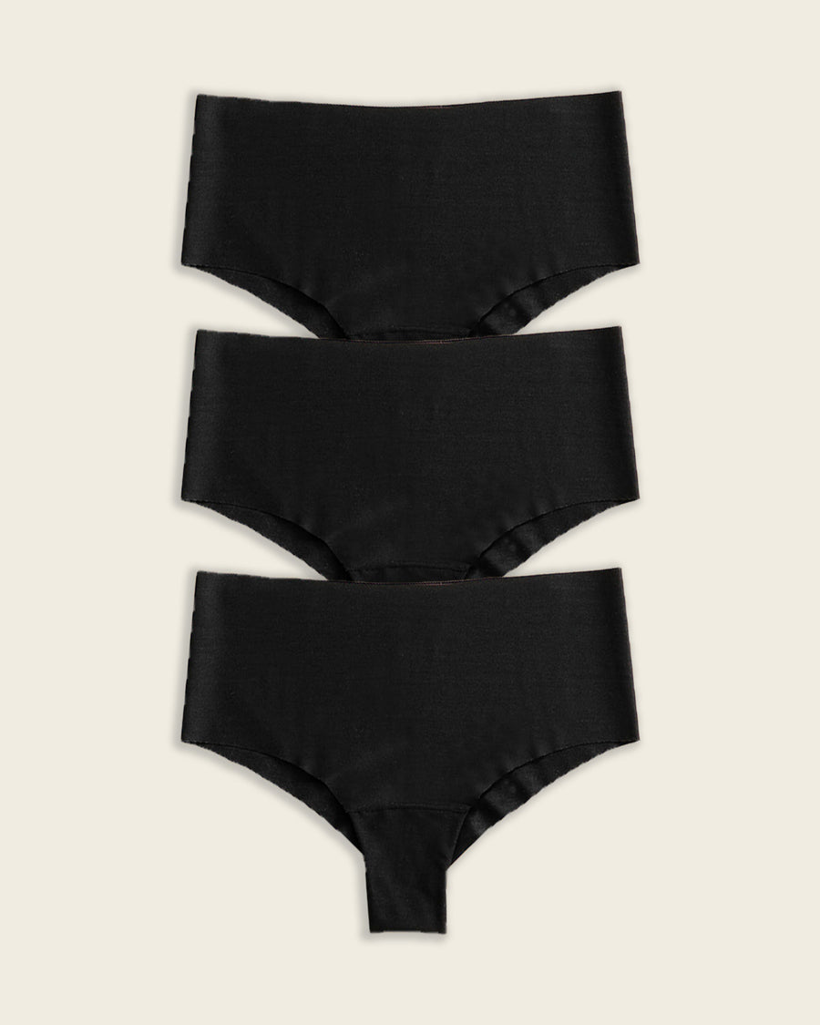 Leonisa 3-Pack Totally Seamless Mid-Rise Microfiber Cheeky Panties