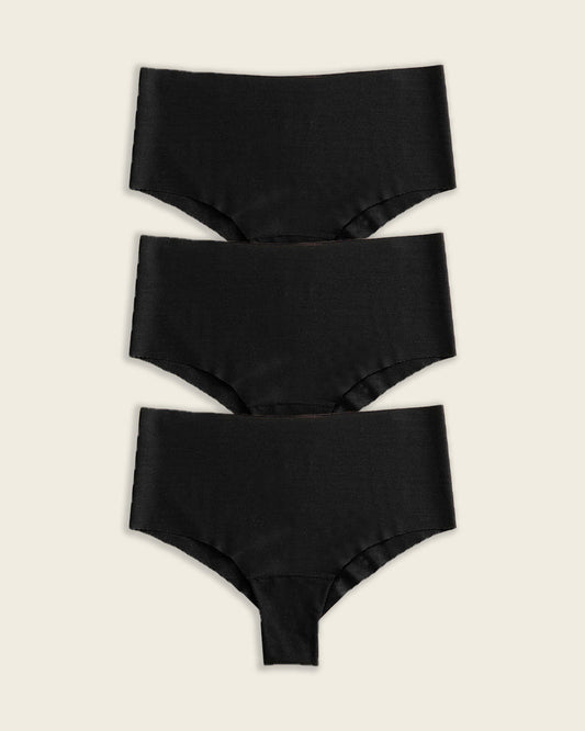 Leonisa 3-Pack Totally Seamless Mid-Rise Microfiber Cheeky Panties