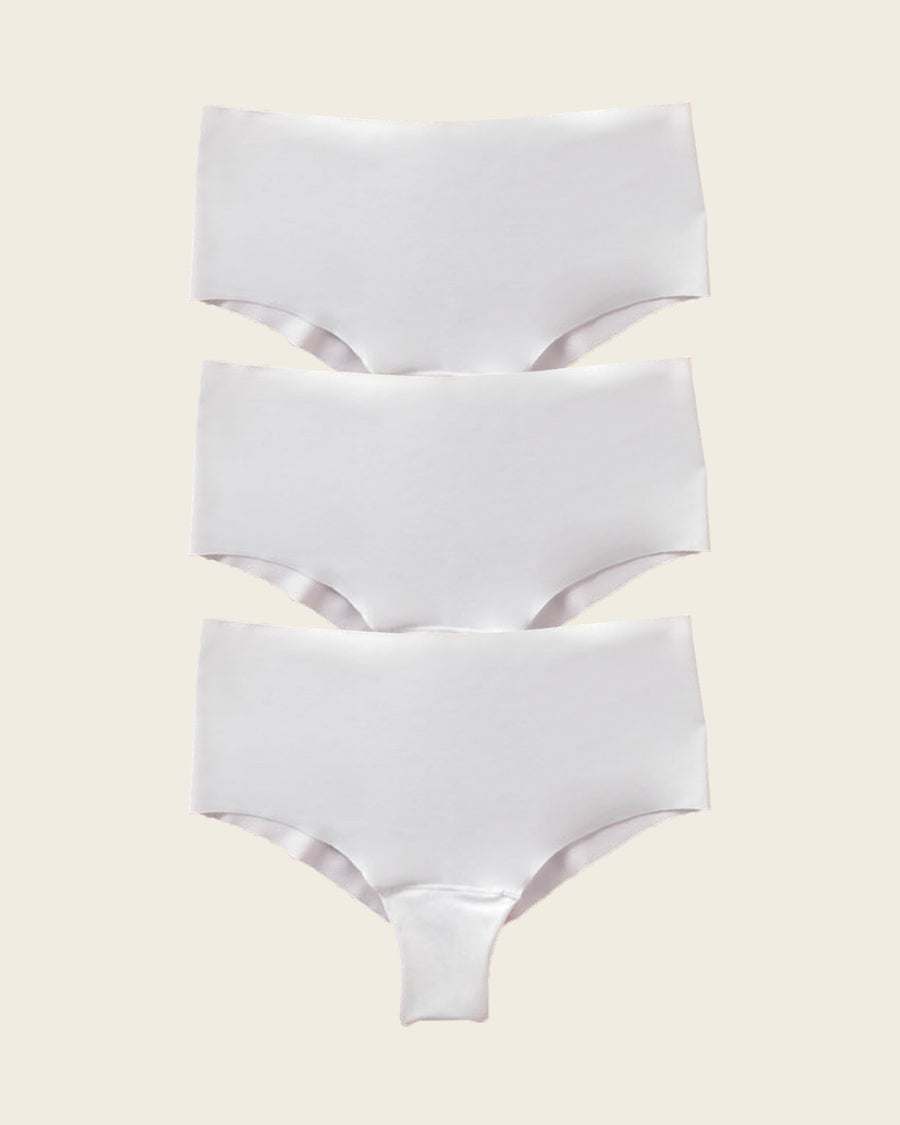 Leonisa 3-Pack Totally Seamless Mid-Rise Microfiber Cheeky Panties