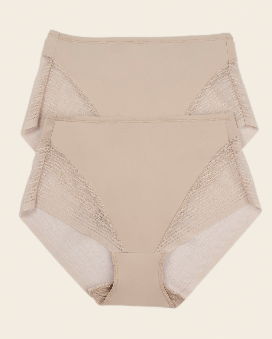 Leonisa 2-Pack Sheer Undetectable High-Waisted Lace Panties