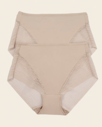 Leonisa 2-Pack Sheer Undetectable High-Waisted Lace Panties