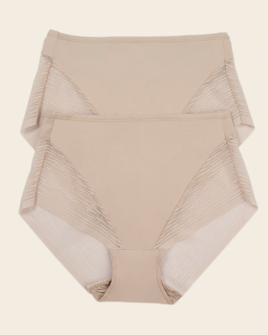 Leonisa 2-Pack Sheer Undetectable High-Waisted Lace Panties