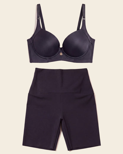 Leonisa High Profile Bra & PowerStay Short in Black