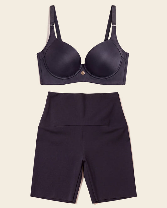 Leonisa High Profile Bra & PowerStay Short in Black