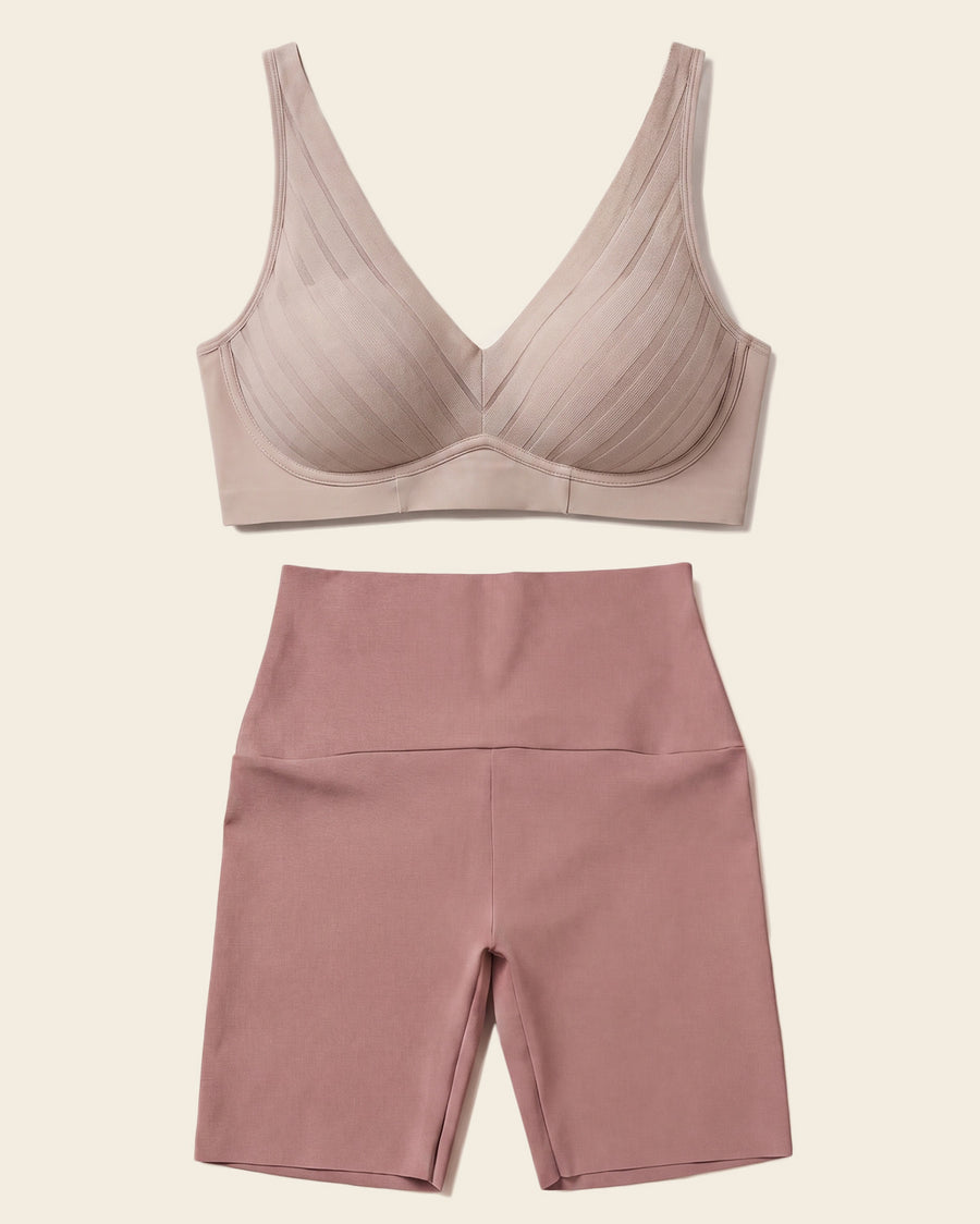 Leonisa Daily Bra & PowerStay Short in Nude