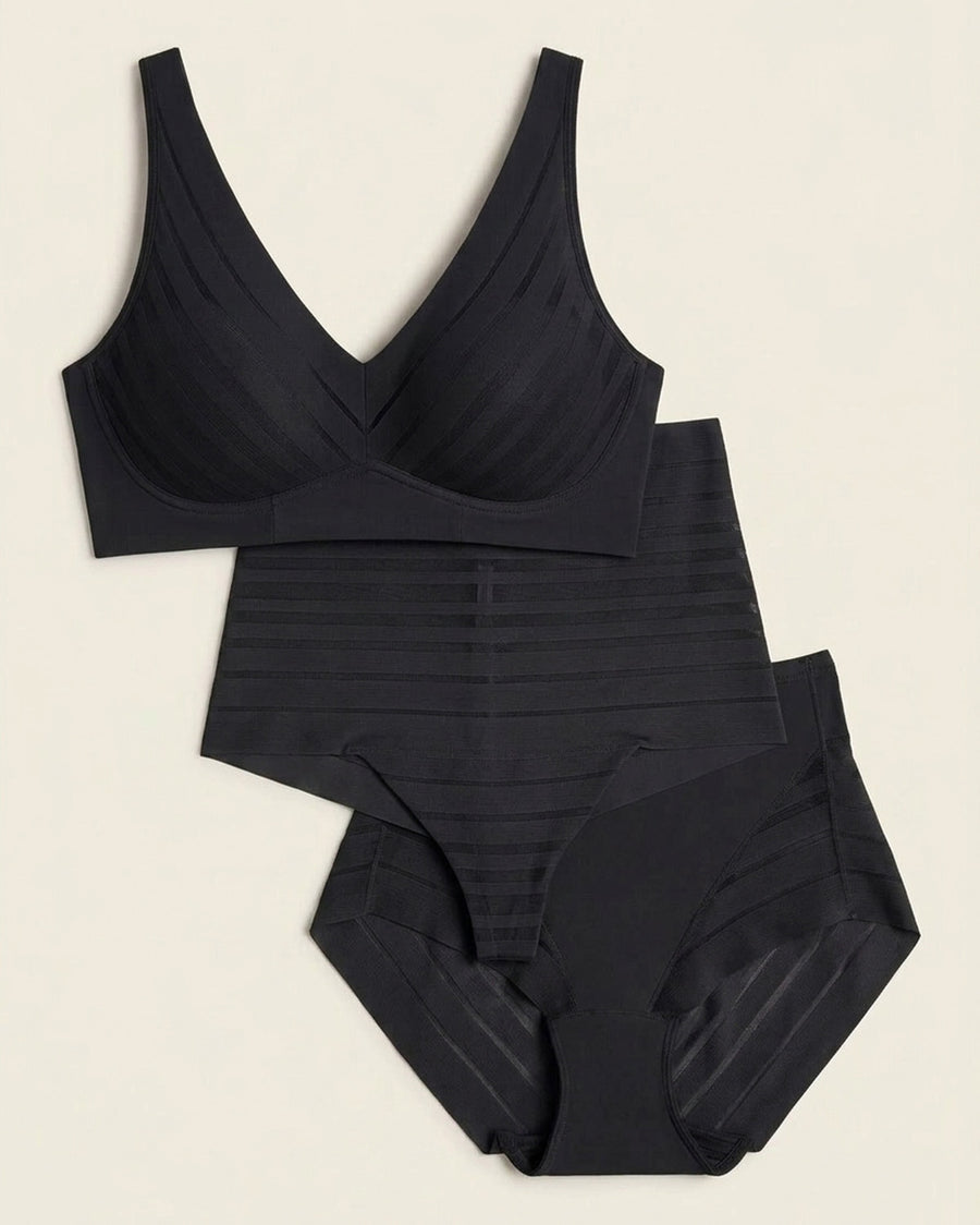 Leonisa Daily Bra & Undetectable Essentials 3-Pack in Black