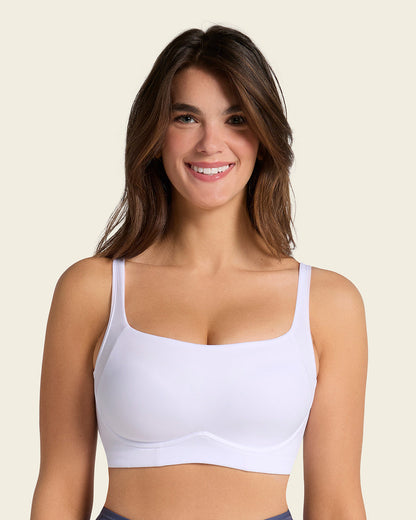 Leonisa Everyday Bra + Stripe Undetectable Shaper Panty in White