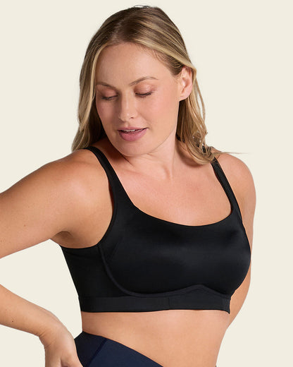 Leonisa Everyday Bra + Stripe Undetectable Shaper Panty in Black