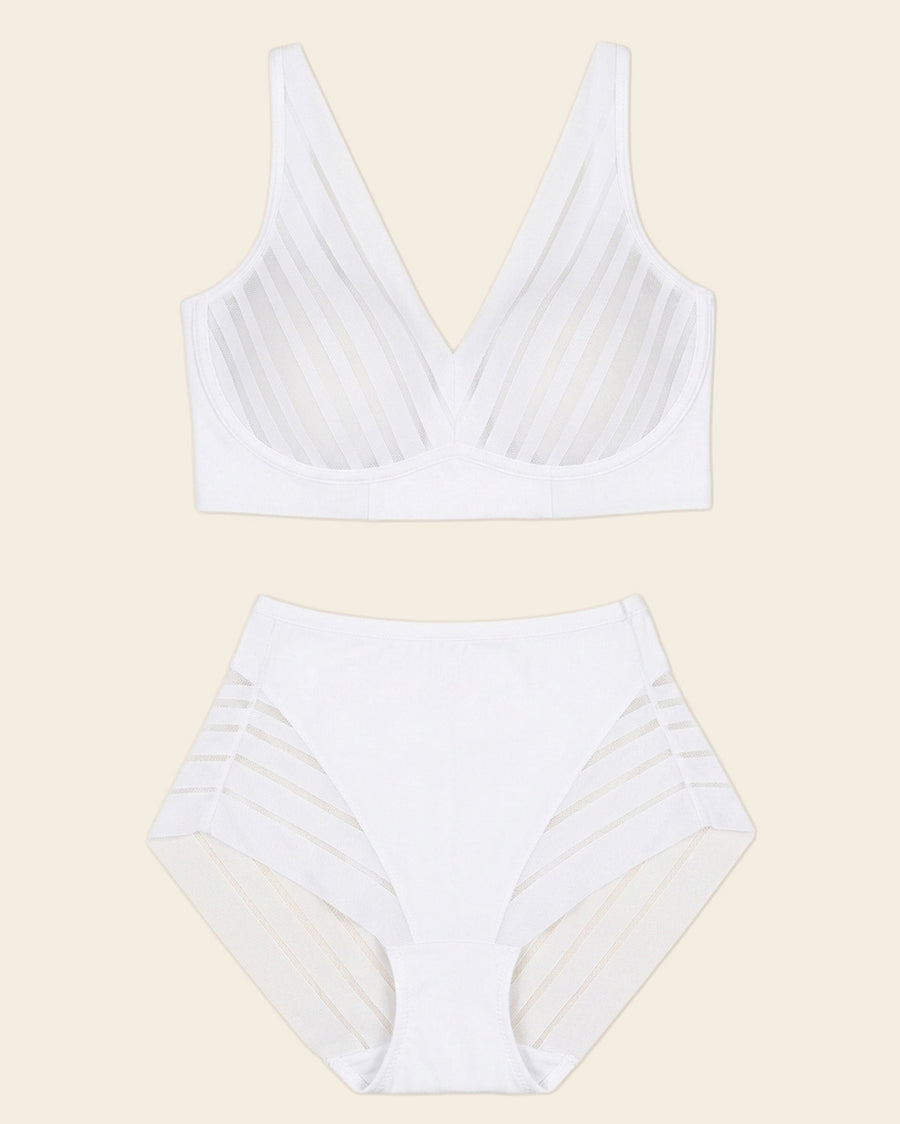Leonisa Daily Bra & Stripe Undetectable in White